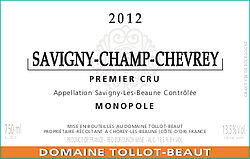 Savigny les Beaune 1er Cru Monopole Champ Chevrey 2012