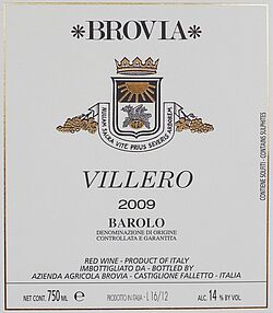 Barolo Villero 2012