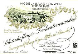 Scharzhofberger Trockenbeerenauslese (fruchtsüß) 2017