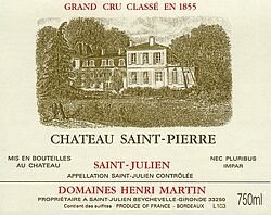 Chateau Saint Pierre 4eme Cru 2019