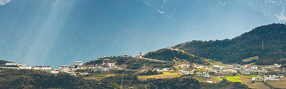 China mit Region Yunnan in den Bergen Weinberge