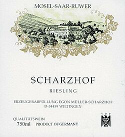 Scharzhof Riesling Qualitätswein (fruchtsüß) - Stelvin 2015