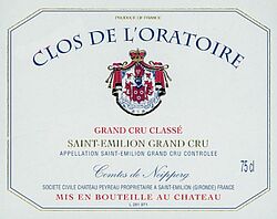 Chateau Clos de l’Oratoire Grand Cru Classe 2010
