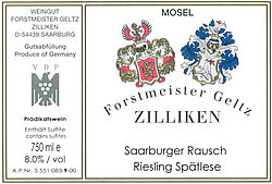 Saarburger Rausch Riesling Spätlese Nr.9 (fruchtsüß) 1999