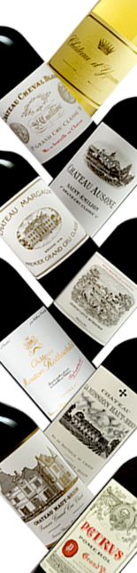 Duclot Bordeaux-Kollektion mit je 1 Flasche der Chateaux Ausone, Cheval Blanc, Haut-Brion, Lafite-Rothschild, Margaux, La Mission Haut-Brion, Mouton-Rothschild, Petrus, d'Yquem (9 Flaschen) 2021