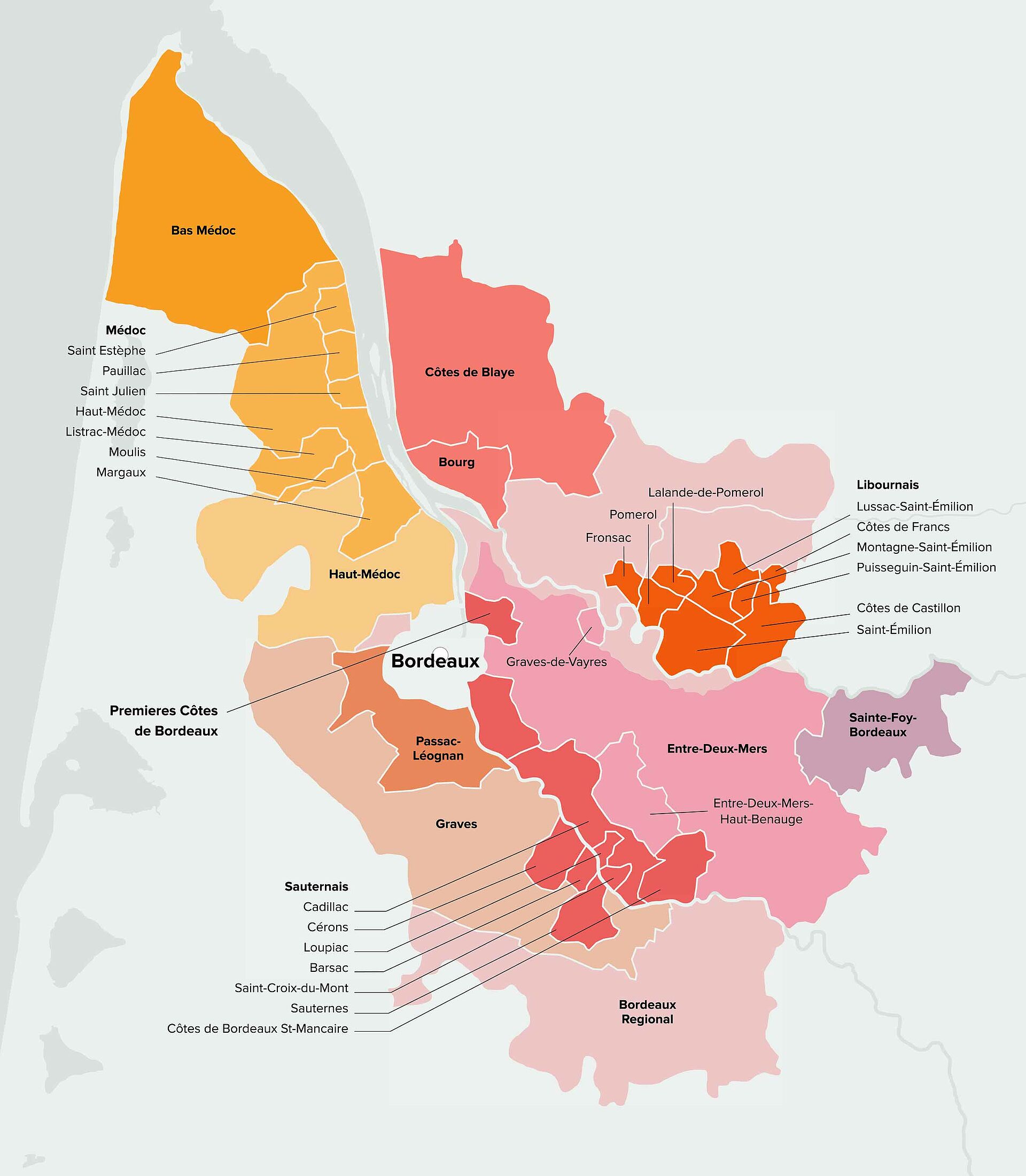 Weinkarte Bordeaux