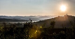 Blick über die Landschaft bei I Clivil