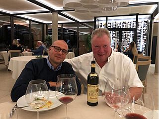 Heiner trinkt mit Giacomo Conterno