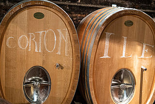 Weinfässer von Chandon de Briailles