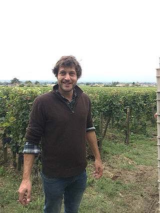 Winzer auf dem Weinfeld