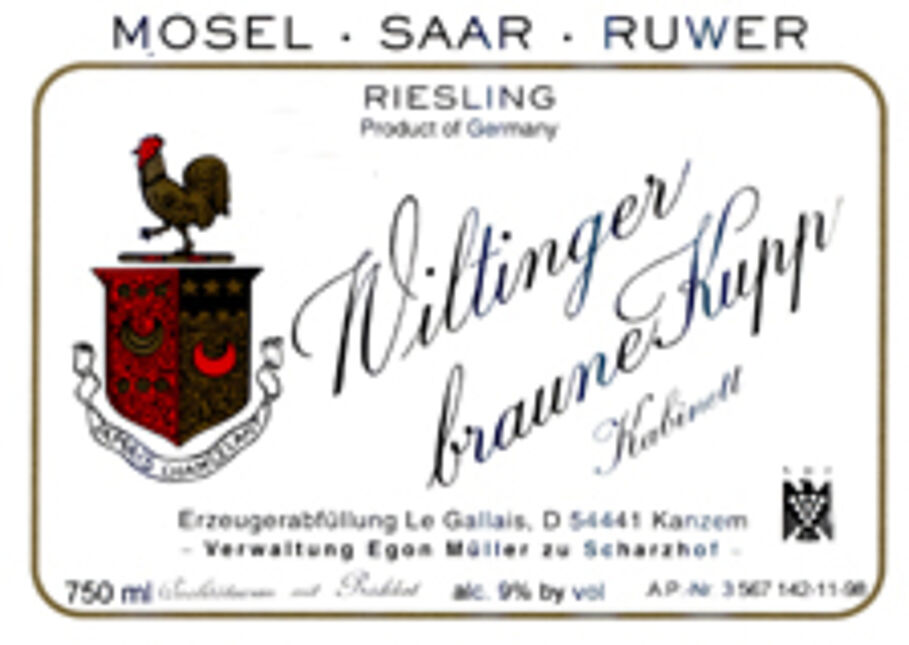 Le Gallais Wiltinger braune Kupp Kabinett (fruchtsüß) 2014