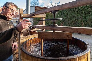 biodynamische Weinverarbeitung auf dem Weingut Christophe Mignon