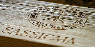 Vinæske med Sassicaia-gravering Vinæske med Sassicaia-gravering