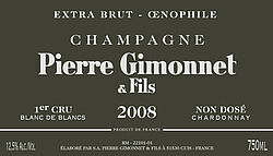 Champagne Extra Brut 1er Cru Oenophile non-dose  Flaschengärung 2008