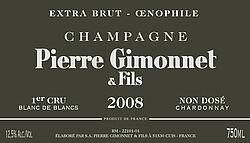 Champagne Extra Brut 1er Cru Oenophile non-dose Flaschengärung 2008
