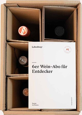 6er Karton mit den Wein-Abo Weinen