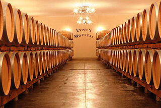 Lynch-Moussas vinkælder med træfade