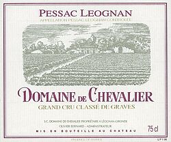Chateau Domaine de Chevalier rouge 2010
