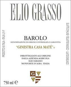 Barolo Ginestra Casa Mate 2012