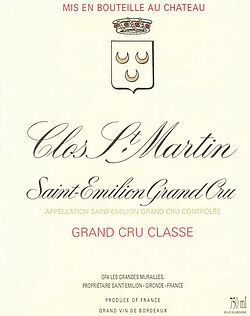 Chateau Clos Saint Martin Grand Cru Classe 2011