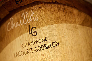 Weinfass des Weinguts Lacourte-Godbillon