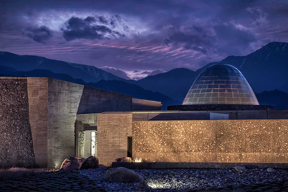 Bodega Zuccardi Weingut bei Nacht