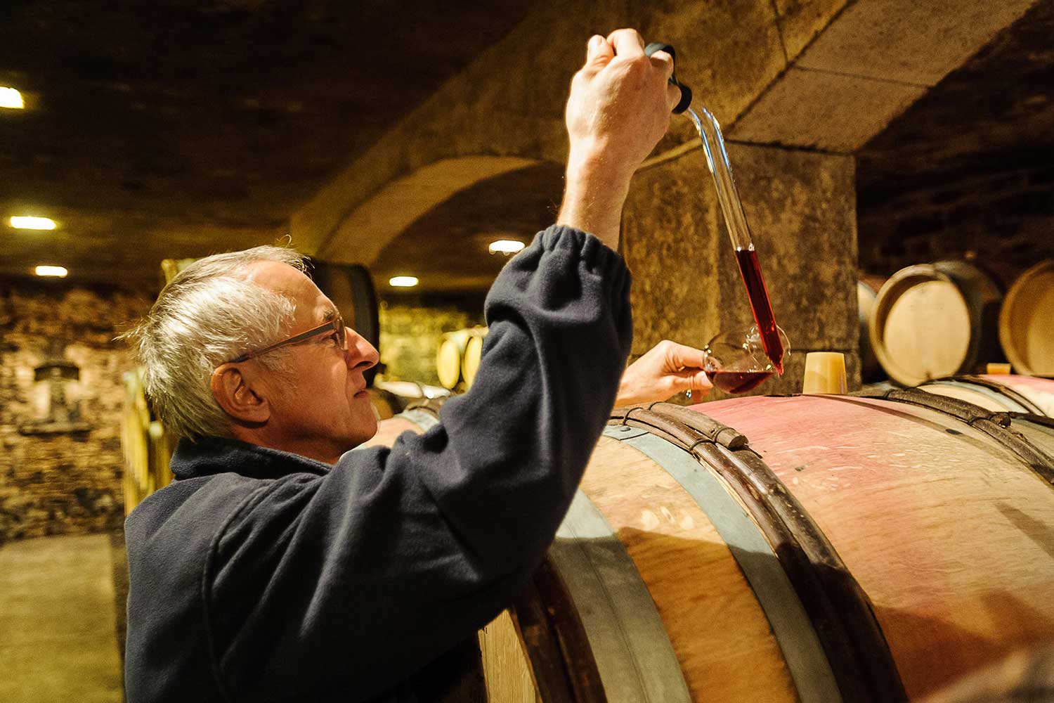 Keller der Domaine Thierry Mortet Keller der Domaine Thierry Mortet