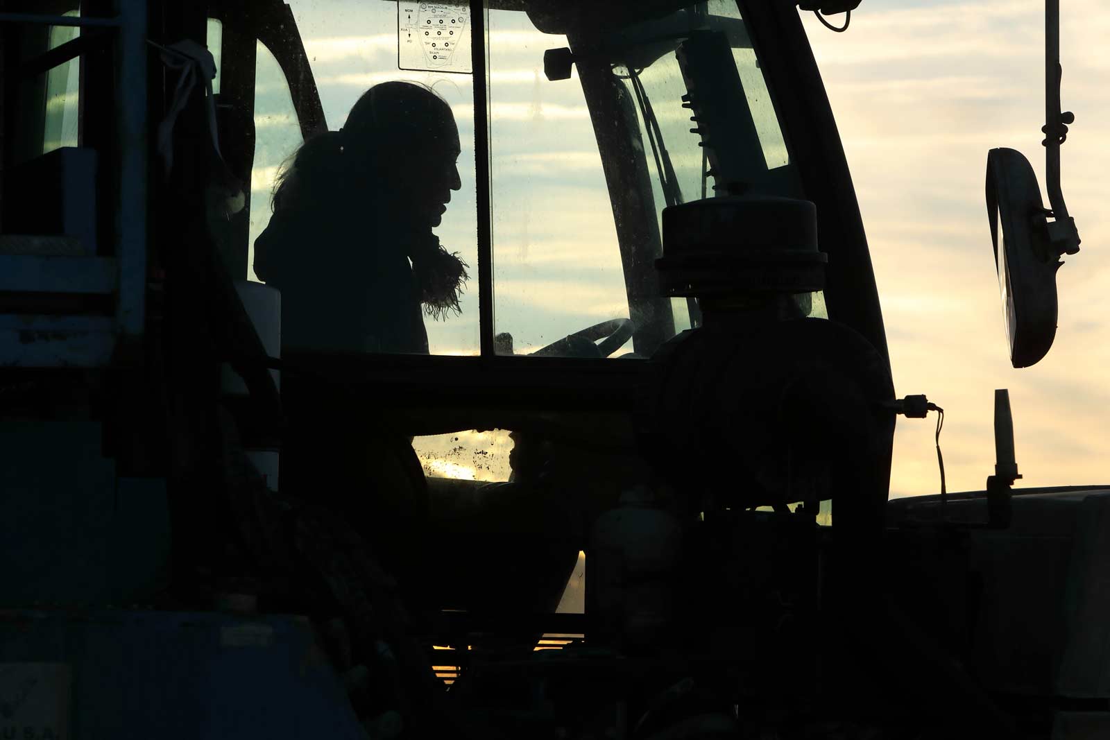 Arbeit mit schwerem Gerät