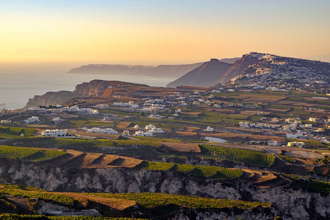 Küstenlinie von Santorini