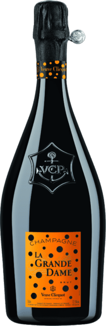 Veuve Clicquot Champagne La Grande Dame Kusama Edition in Geschenkpackung Flaschengärung 2012